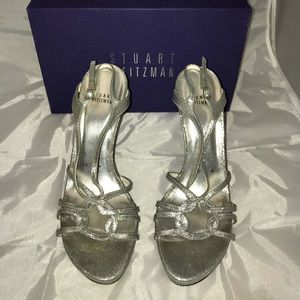 Stuart Weitzman silver heels